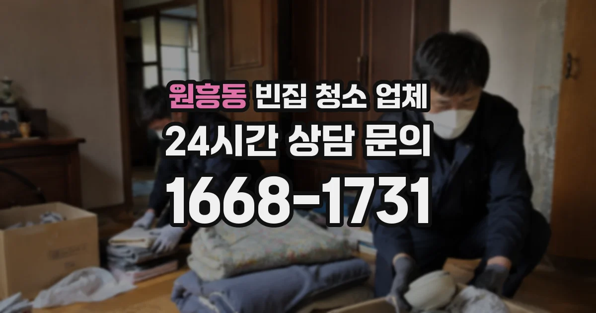 원흥동 빈집 청소 업체