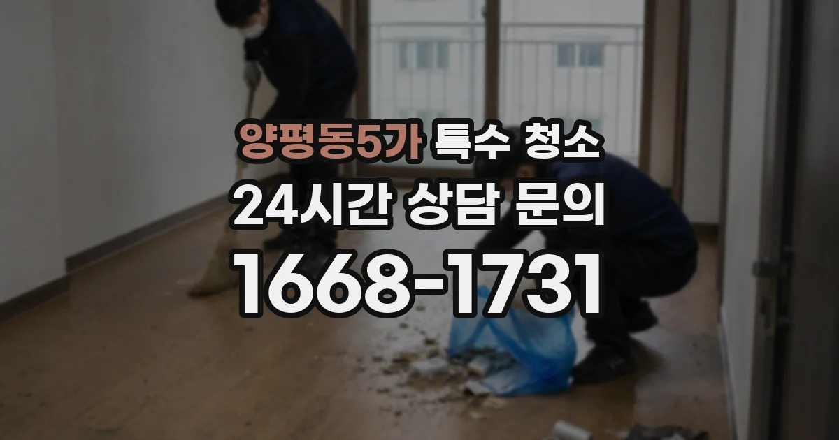 양평동5가 특수 청소