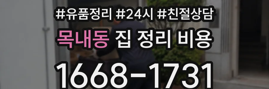 목내동 집 정리 비용