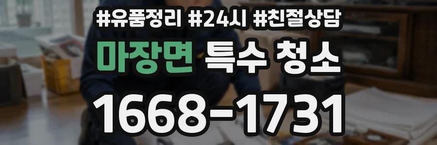 마장면 특수 청소