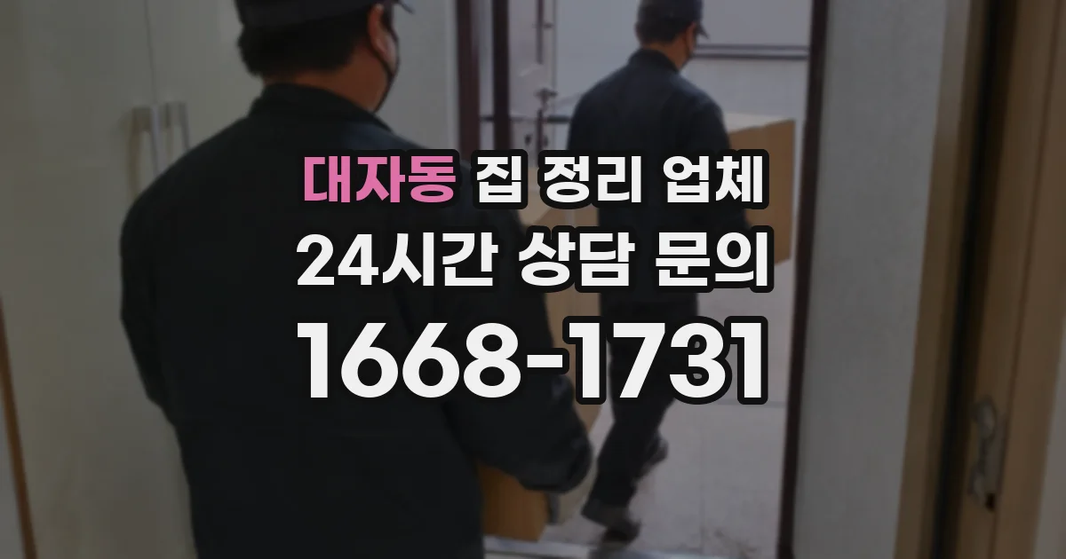 대자동 집 정리 업체
