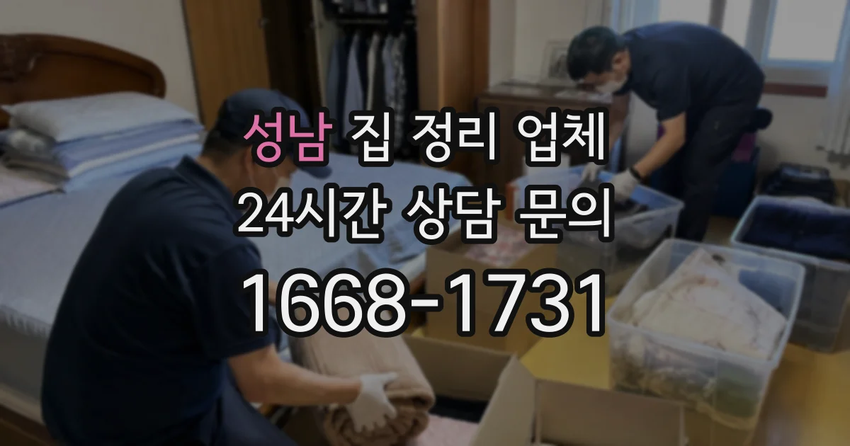 성남 집 정리 업체
