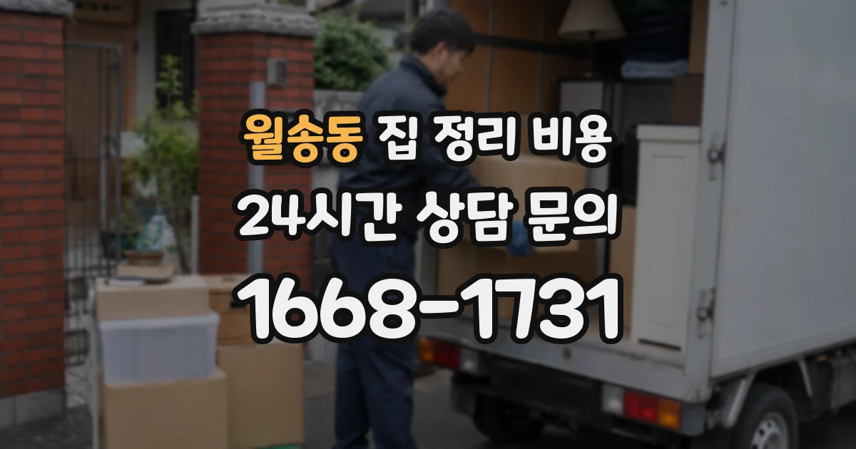 월송동 집 정리 비용