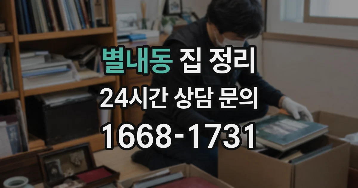 별내동 집 정리