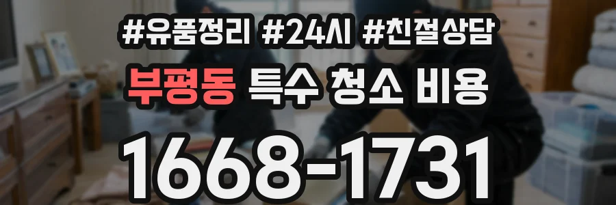 부평동 특수 청소 비용