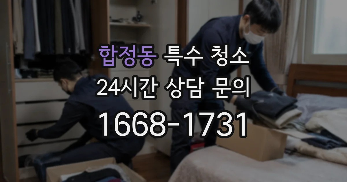 합정동 특수 청소