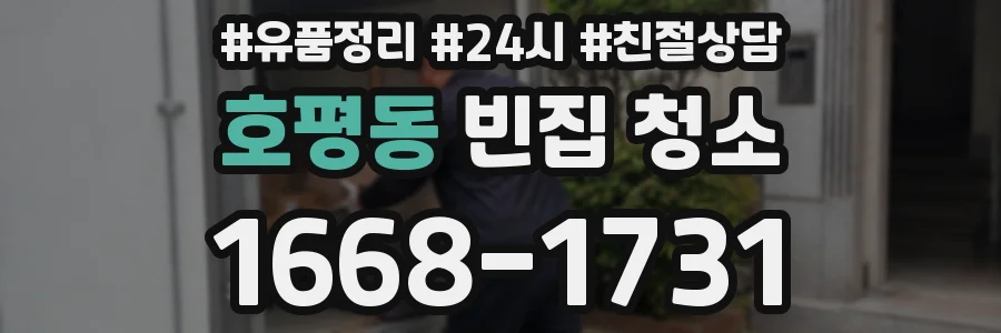 호평동 빈집 청소