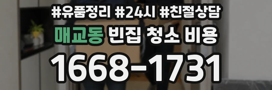 매교동 빈집 청소 비용