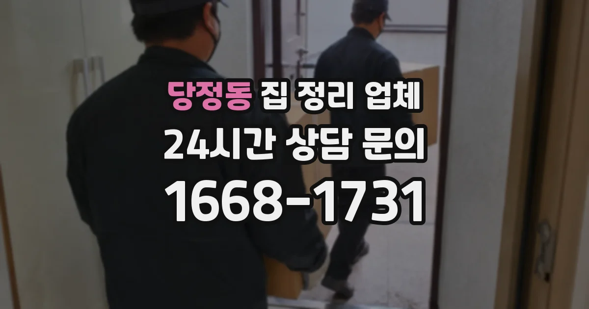 당정동 집 정리 업체