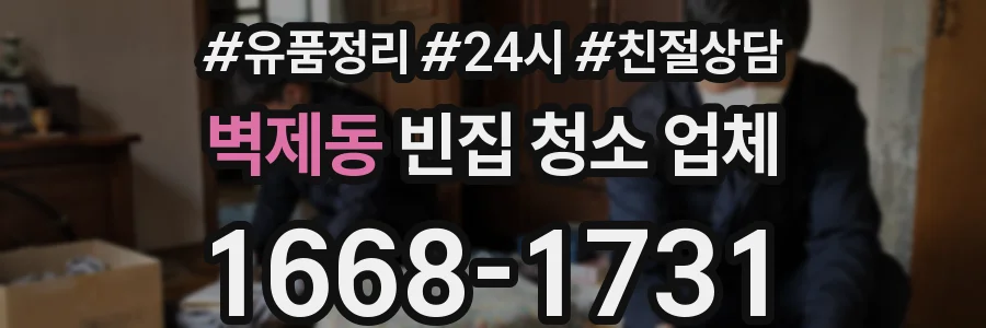 벽제동 빈집 청소 업체
