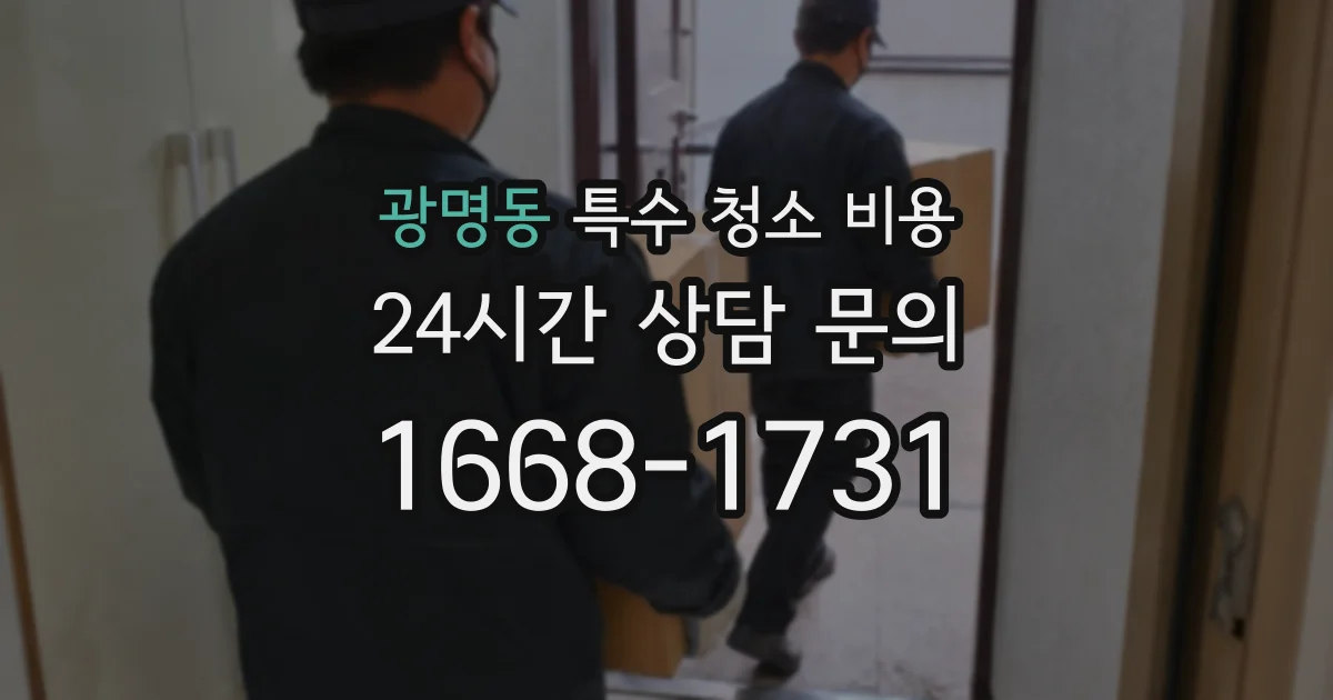 광명동 특수 청소 비용