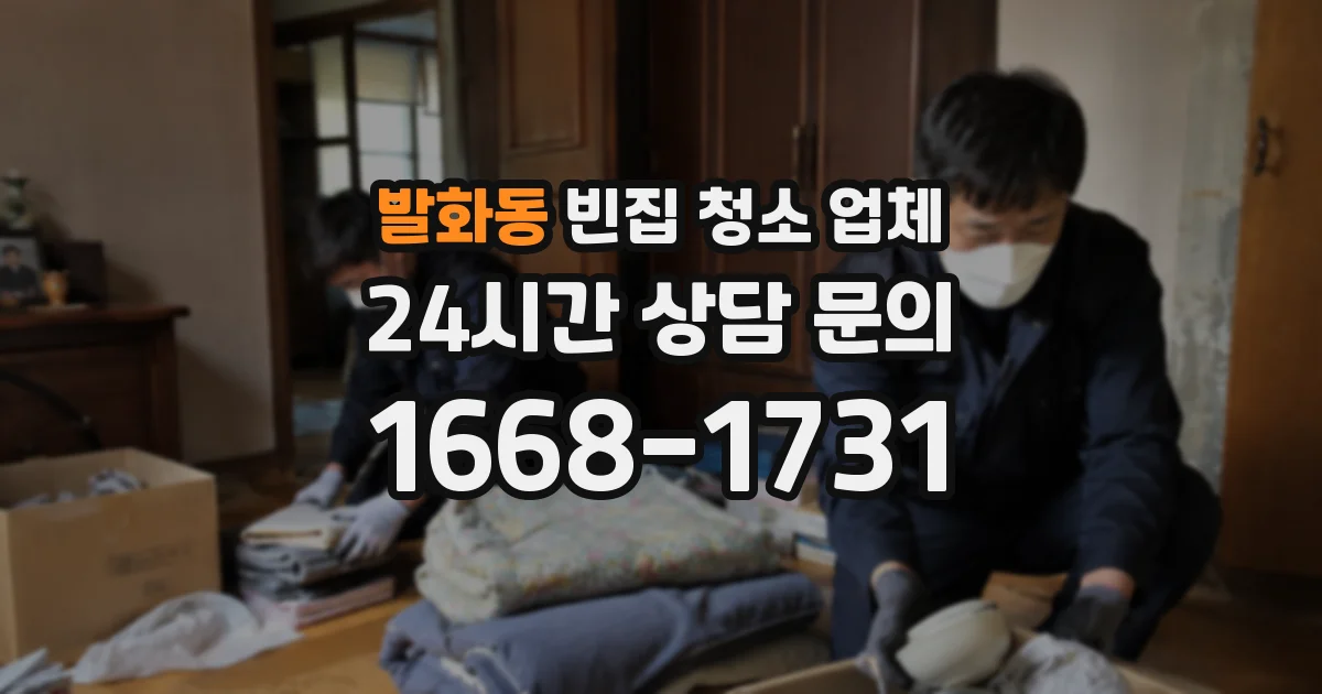발화동 빈집 청소 업체