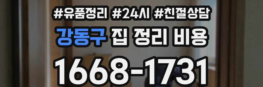 강동구 집 정리 비용
