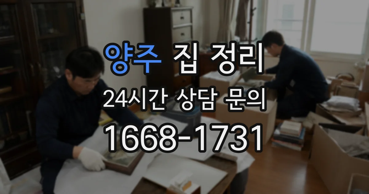 양주 집 정리