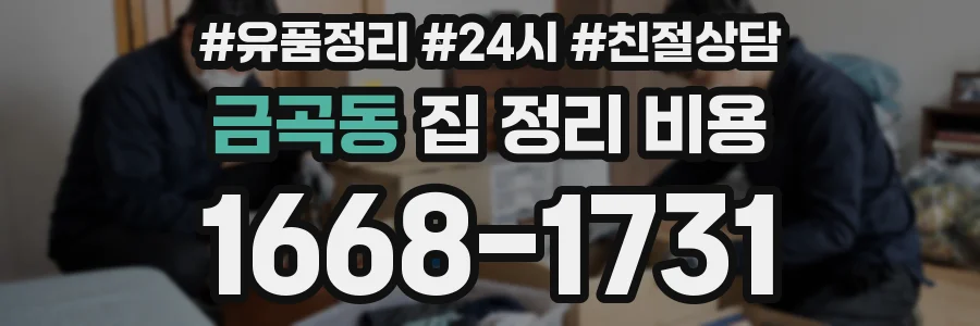금곡동 집 정리 비용