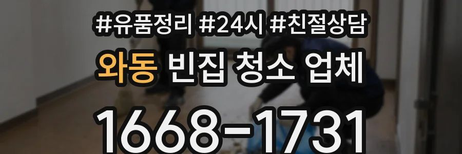 와동 빈집 청소 업체