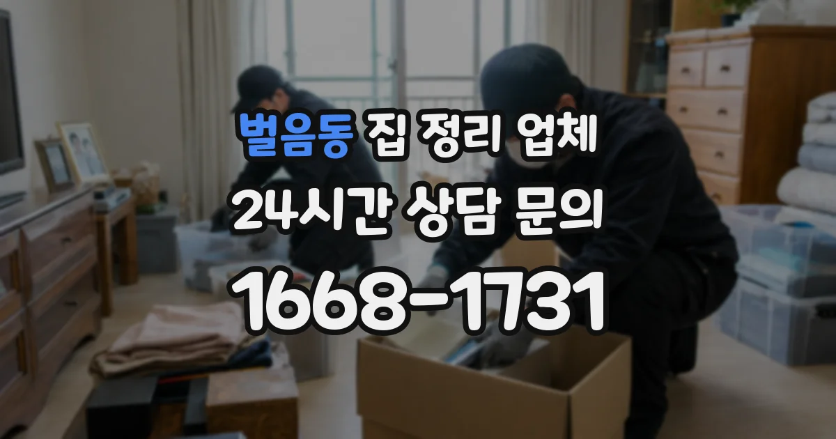 벌음동 집 정리 업체
