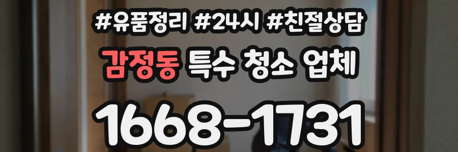 감정동 특수 청소 업체