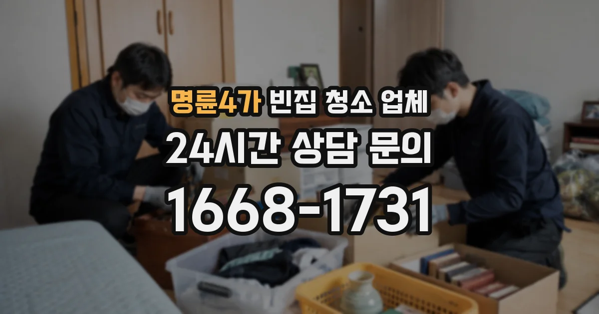 명륜4가 빈집 청소 업체