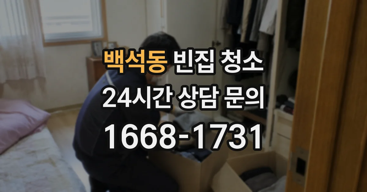 백석동 빈집 청소