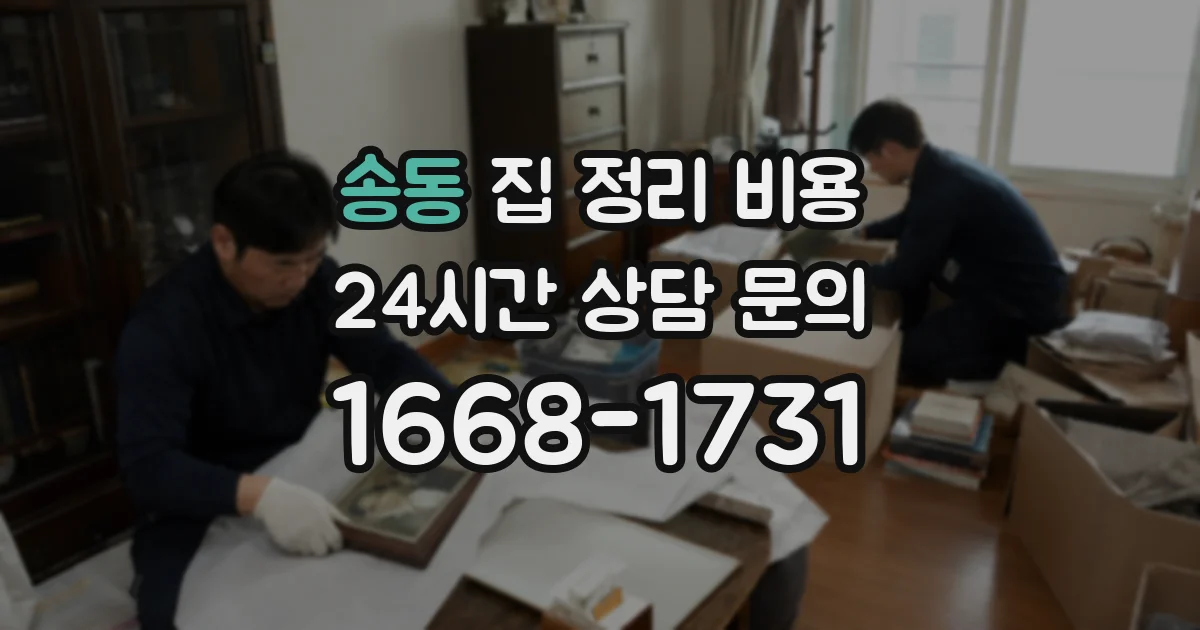 송동 집 정리 비용