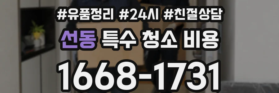선동 특수 청소 비용