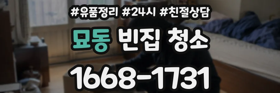 묘동 빈집 청소