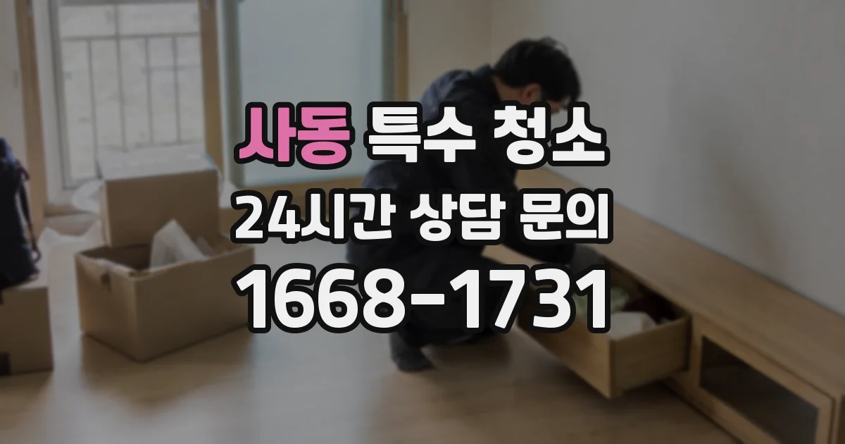 사동 특수 청소