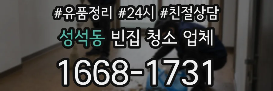 성석동 빈집 청소 업체