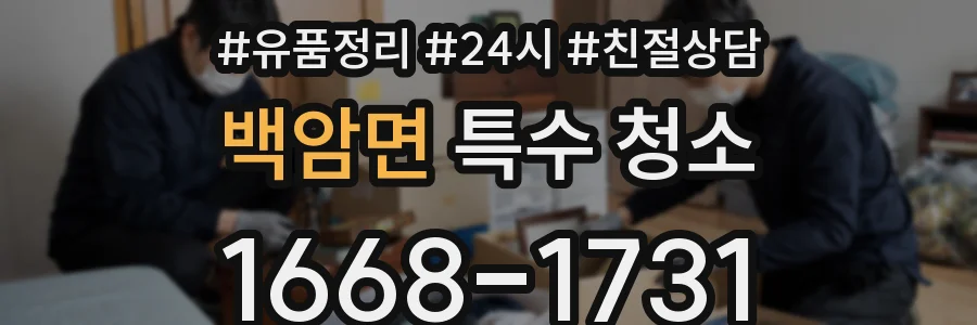 백암면 특수 청소