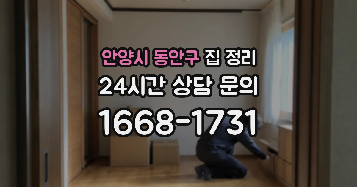 안양시 동안구 집 정리