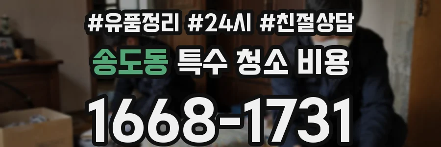 송도동 특수 청소 비용
