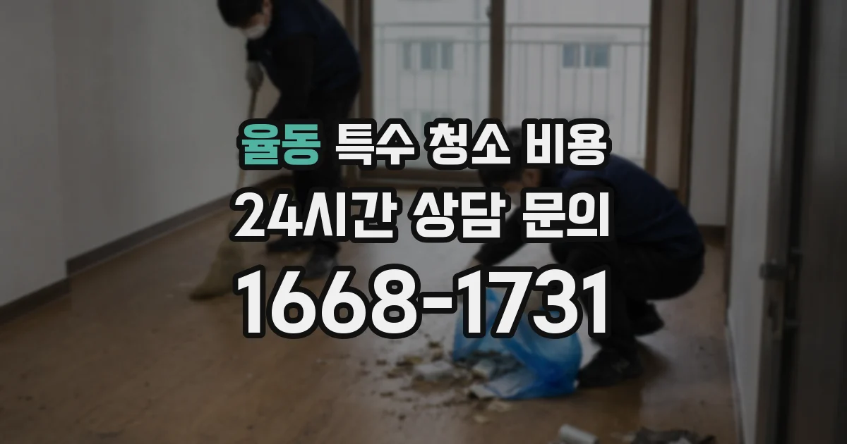 율동 특수 청소 비용