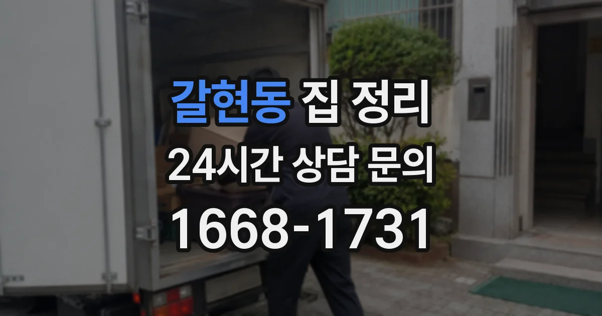 갈현동 집 정리