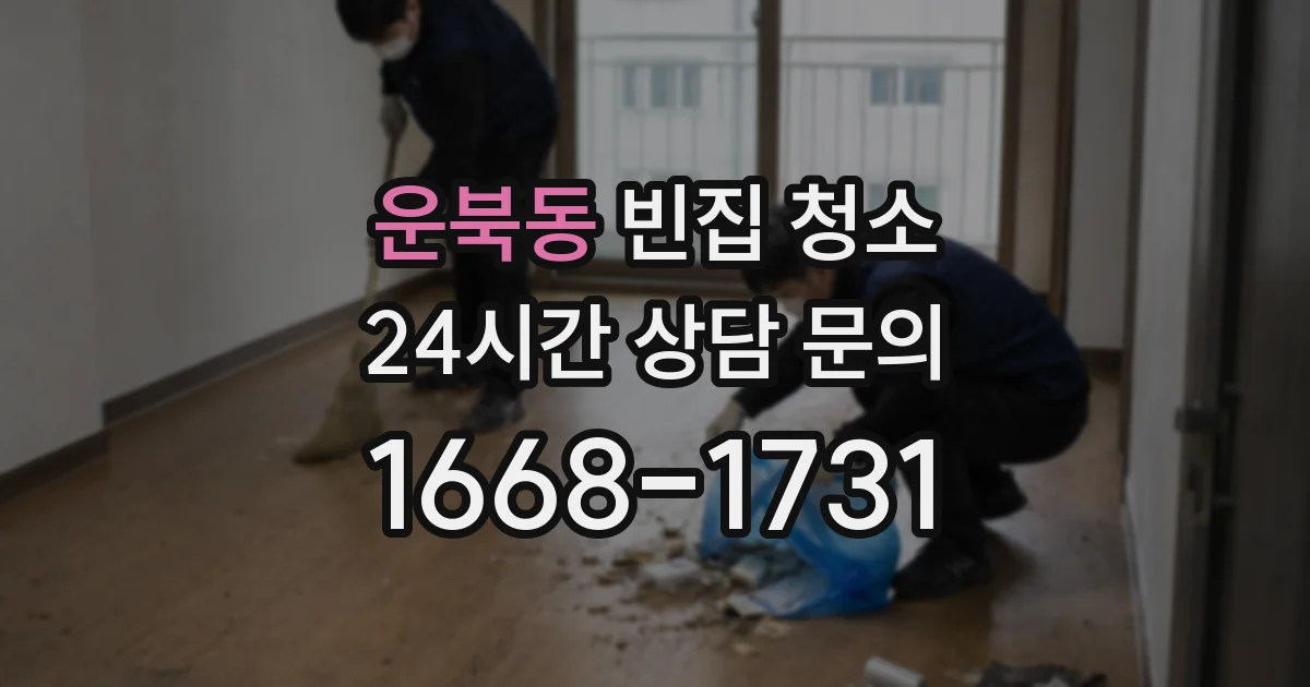 운북동 빈집 청소