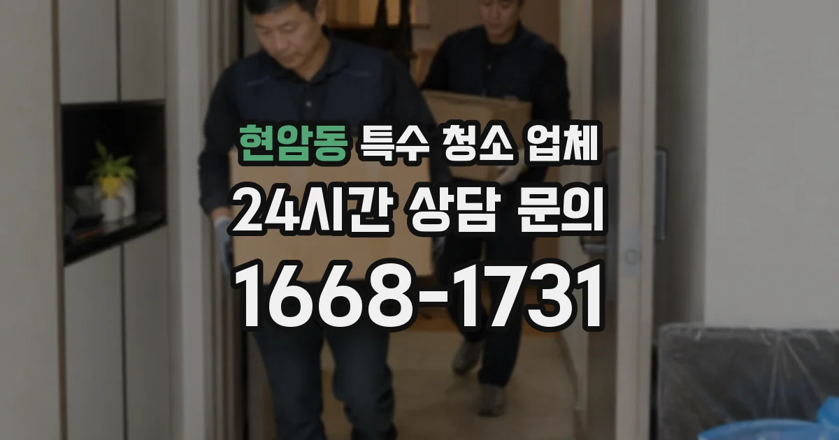 현암동 특수 청소 업체