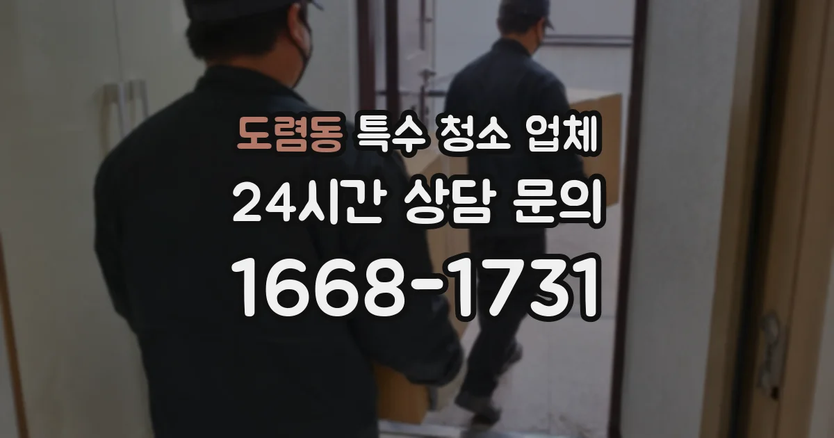 도렴동 특수 청소 업체