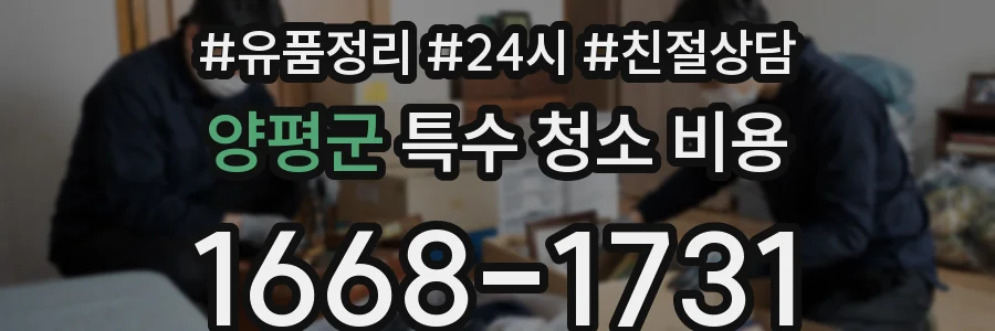 양평군 특수 청소 비용