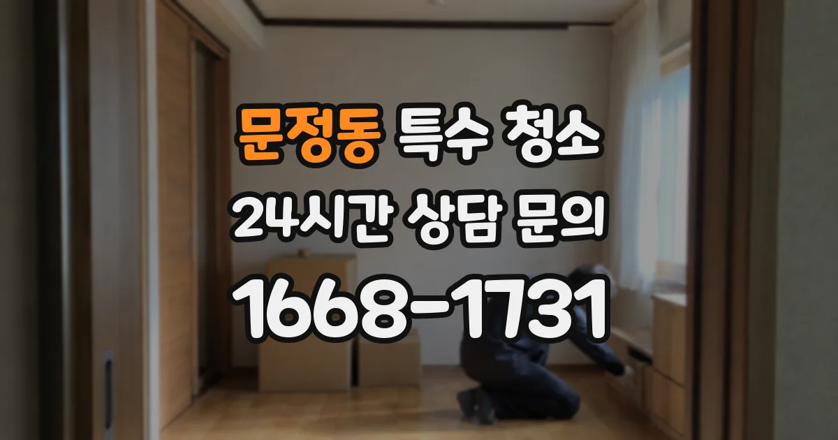 문정동 특수 청소