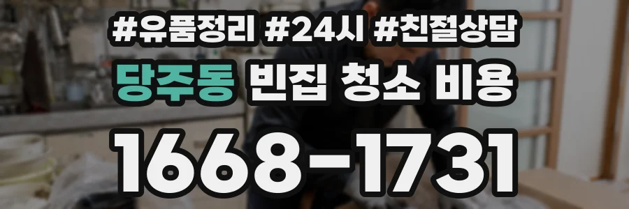 당주동 빈집 청소 비용