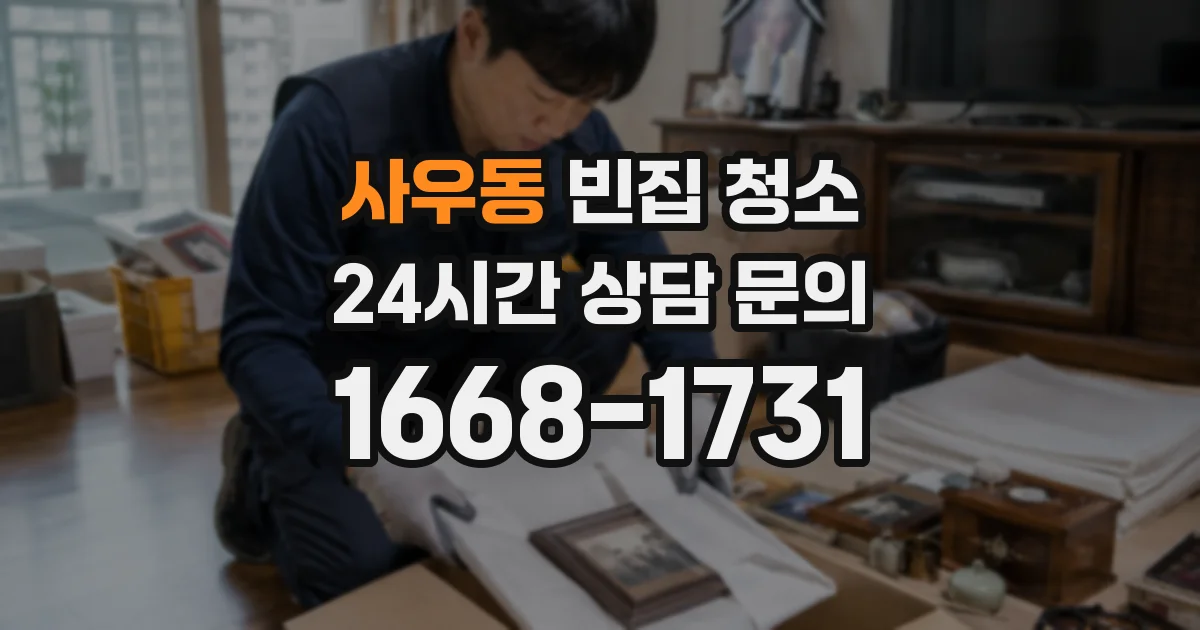 사우동 빈집 청소