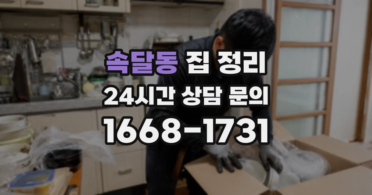 속달동 집 정리
