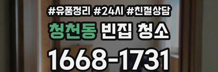 청천동 빈집 청소