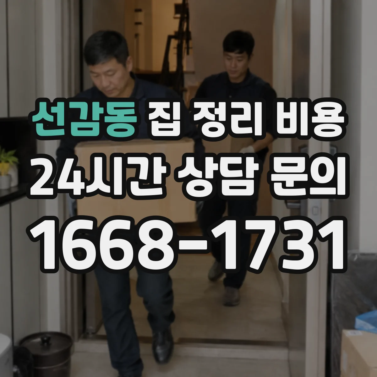 선감동 집 정리 비용