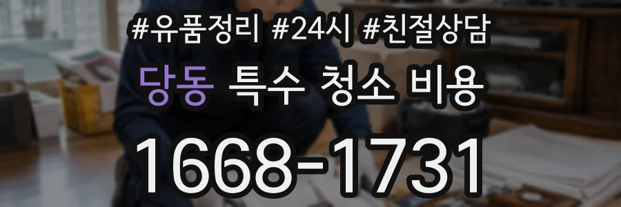 당동 특수 청소 비용