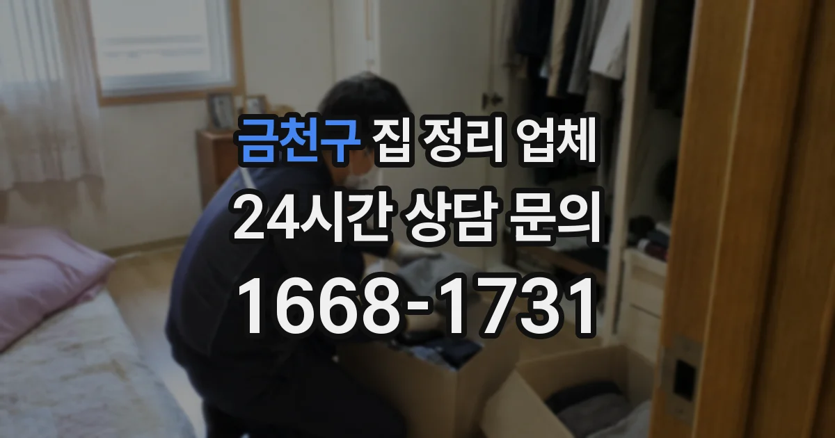 금천구 집 정리 업체
