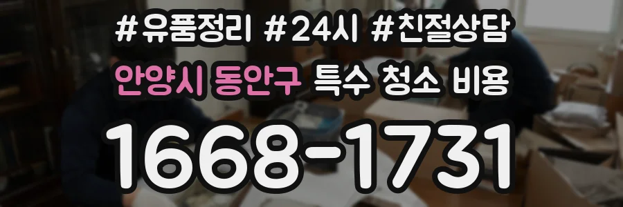 안양시 동안구 특수 청소 비용