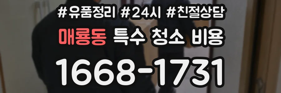 매룡동 특수 청소 비용
