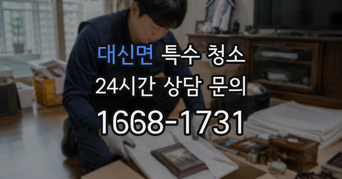 대신면 특수 청소