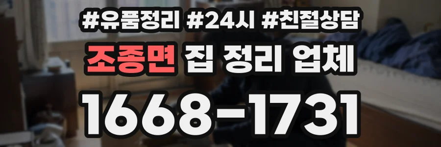 조종면 집 정리 업체